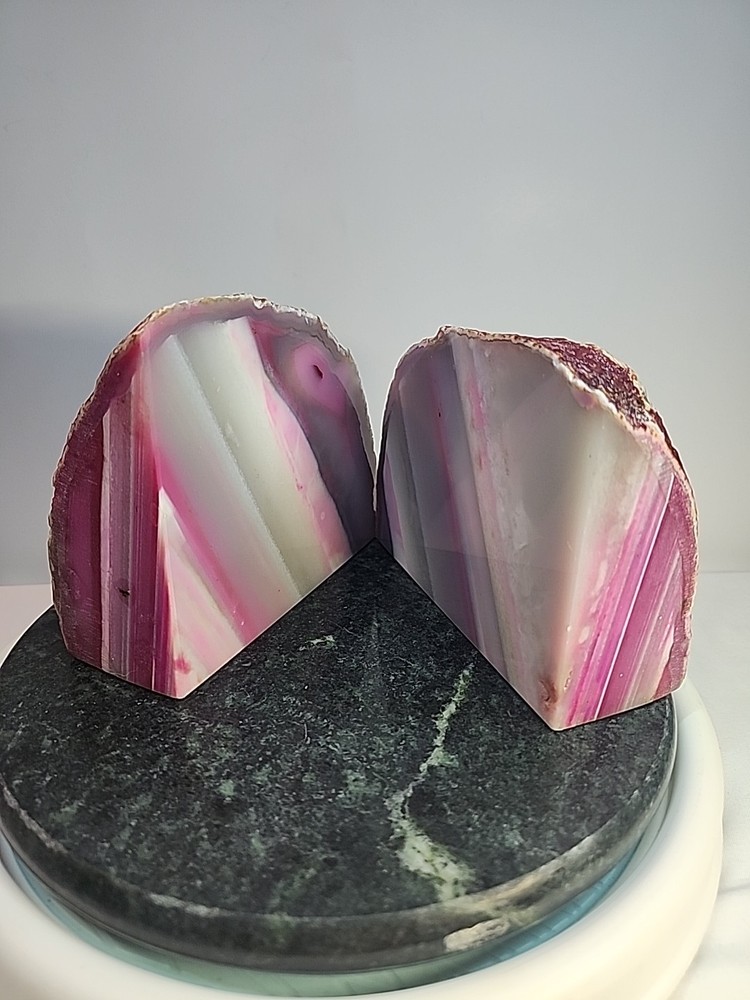 Bookends Beautiful Pinkgrey  Stones