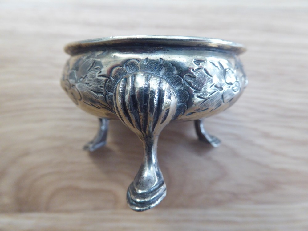 Antique Silver Plate Footed Salt Cellar