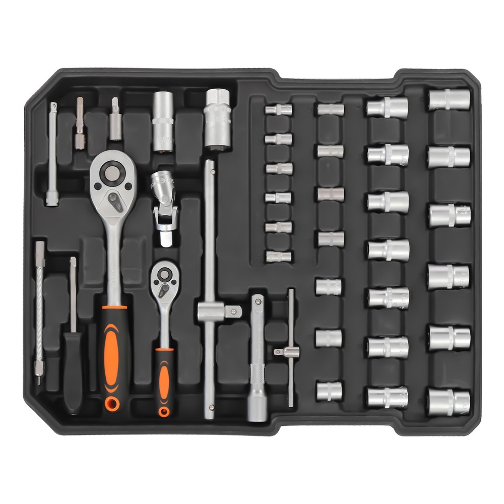 4-Compartments Trolley Case Tool Box Hand Tool Kit Hardware Tool & Luggage Kit