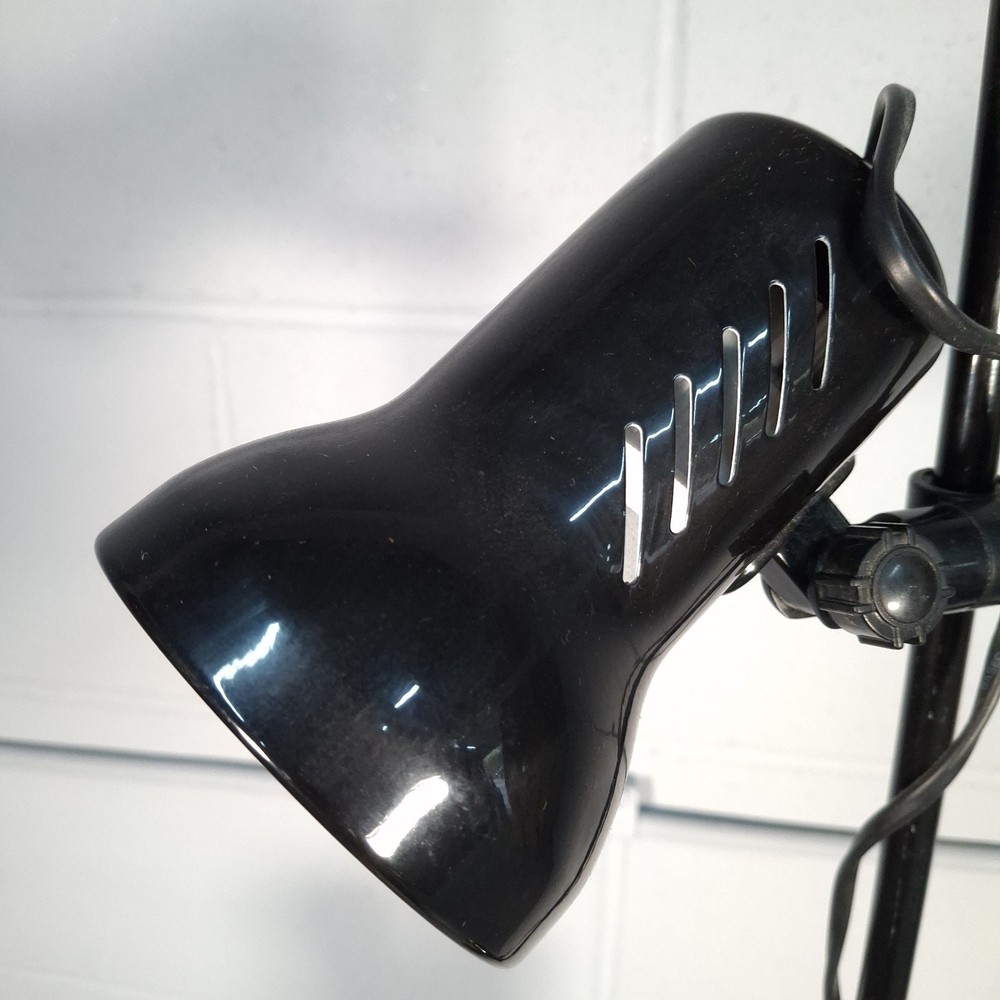 Adjustable Twin Spot Light Floor Standing Lamp Black Retro