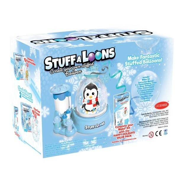 STUFF-A-LOONS - SNOWGLOBE MAKER KIT VALUE SET - PENGUIN - MAKE STUFFED BALLOONS