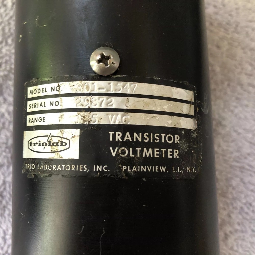 Trio Laboratories Transistor Voltmeter Model No. 301-1547