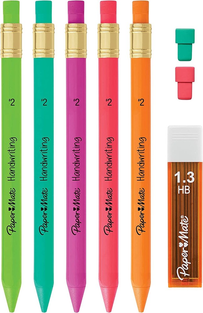 Paper Mate Handwriting Triangular Mechanical Pencil Set with Lead & Eraser Refil