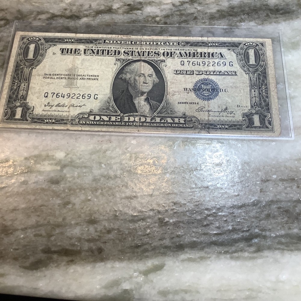 1935 E $1.00 Silver Certificate Error Note