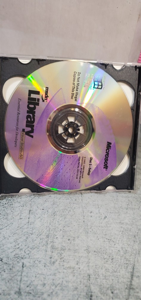 Vintage Microsoft MSDN Library Visual Studio 6.0 Code CD ROm Sold as Novelty