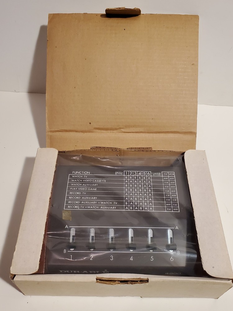 VINTAGE DUR-ABLE HOMEVIDEO CONTROL BOX TELEVISION FUNCTION AUXILLIARY 4800