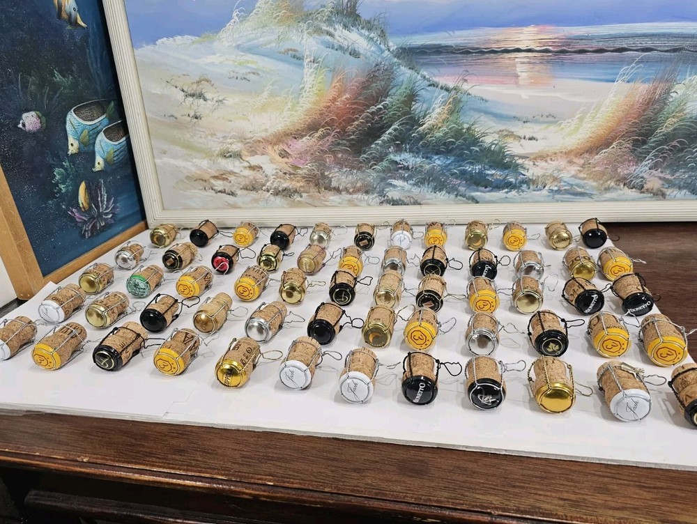 60 Champagne Sparkling Wine Corks w/ Caps & Baskets for Crafting High Quality
