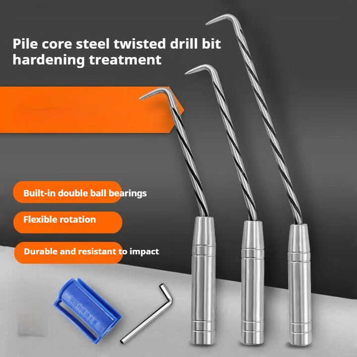 High Hardness Steel Pile Core Hook Rebar Binding Tool Durable Construction Work.