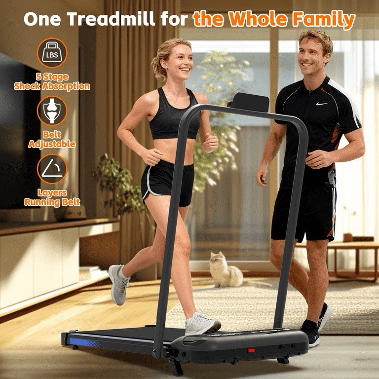 Cirui 3 in 1 Walking Pad, Foldable Treadmill with Remote Control & LED Display