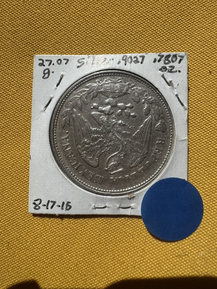 1903 Mexico 1 Silver Peso Cap & Rays , very nice Coin