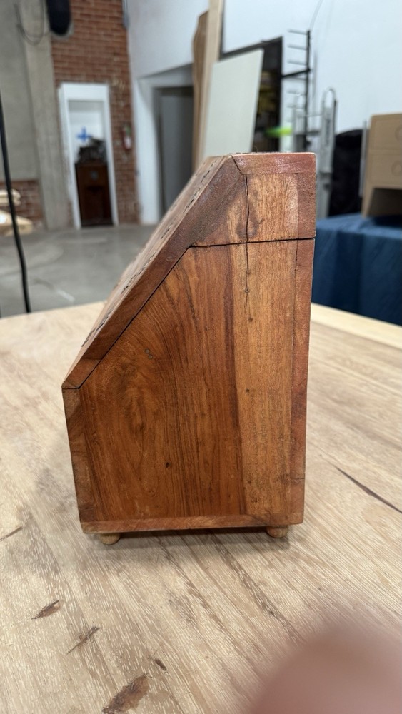 Antique Slope Front Stationary Box