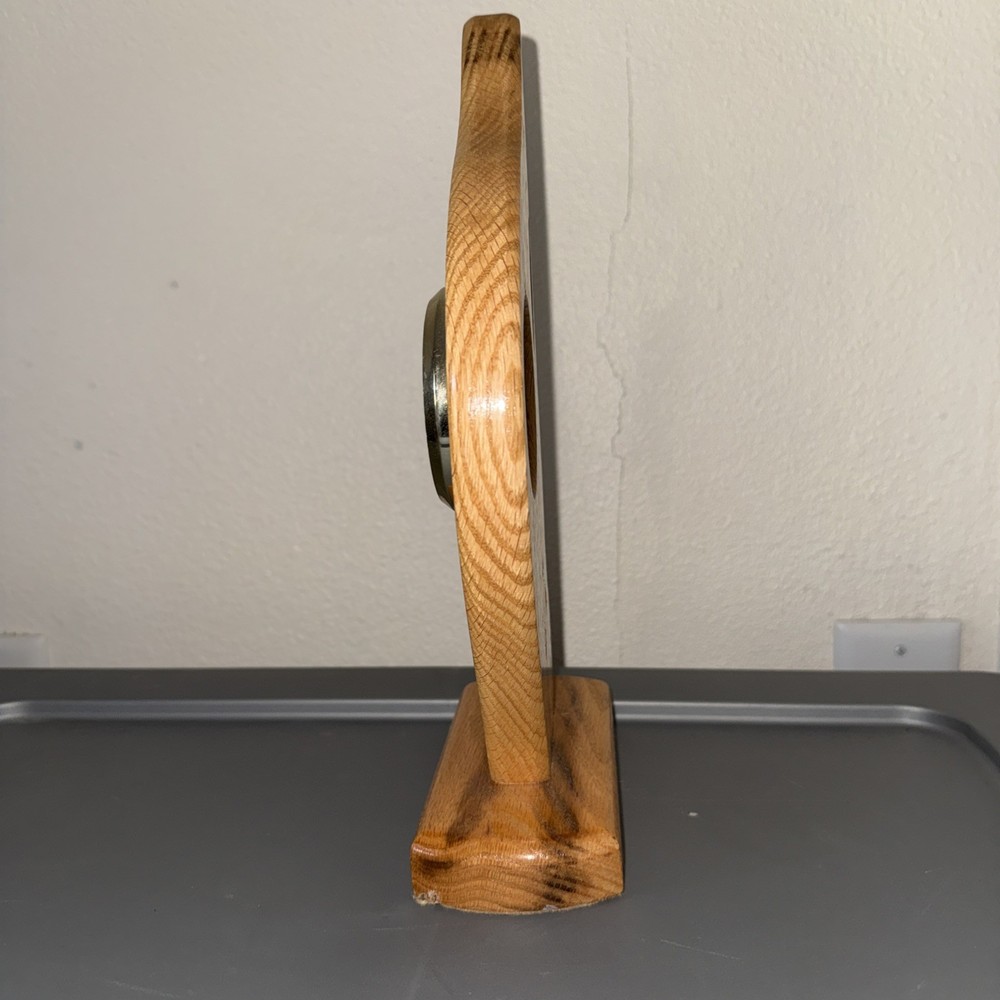 HANDMADE UNIQUE, SOLID PINE WOOD MANTEL OR SHELF CLOCK.