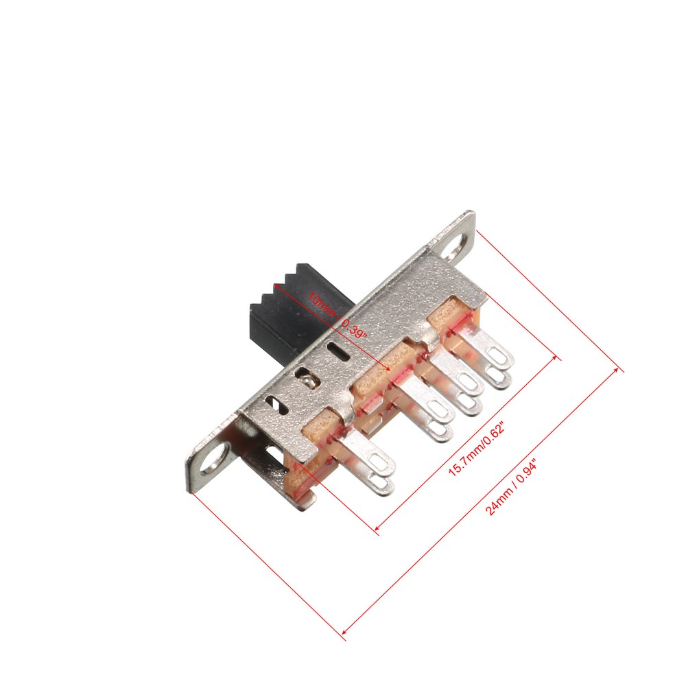 5 Pcs 8 Pin PCB 3 Position On/On/On DP3T 2P3T Panel Mini Slide Switch