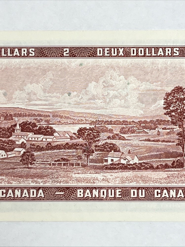 Canada 2 TWO Dollars 1954 CHOICE Crisp CU UNC AMAZING NOTE Great Centering