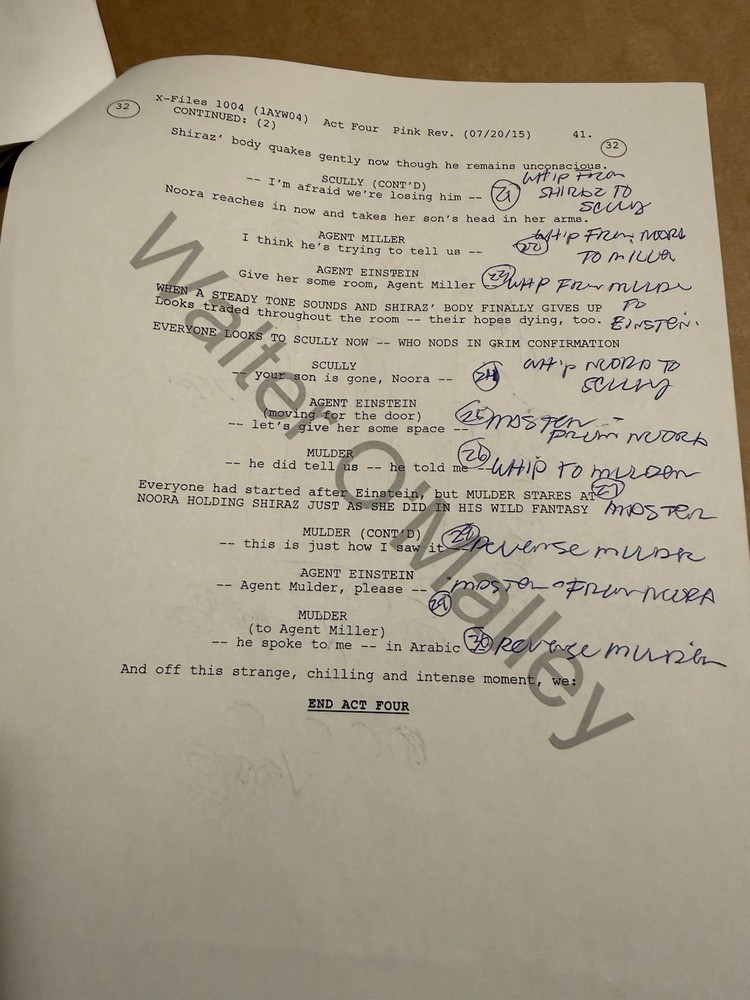 The X Files Original Chris Carter Script Call Sheets Sides Prop TV