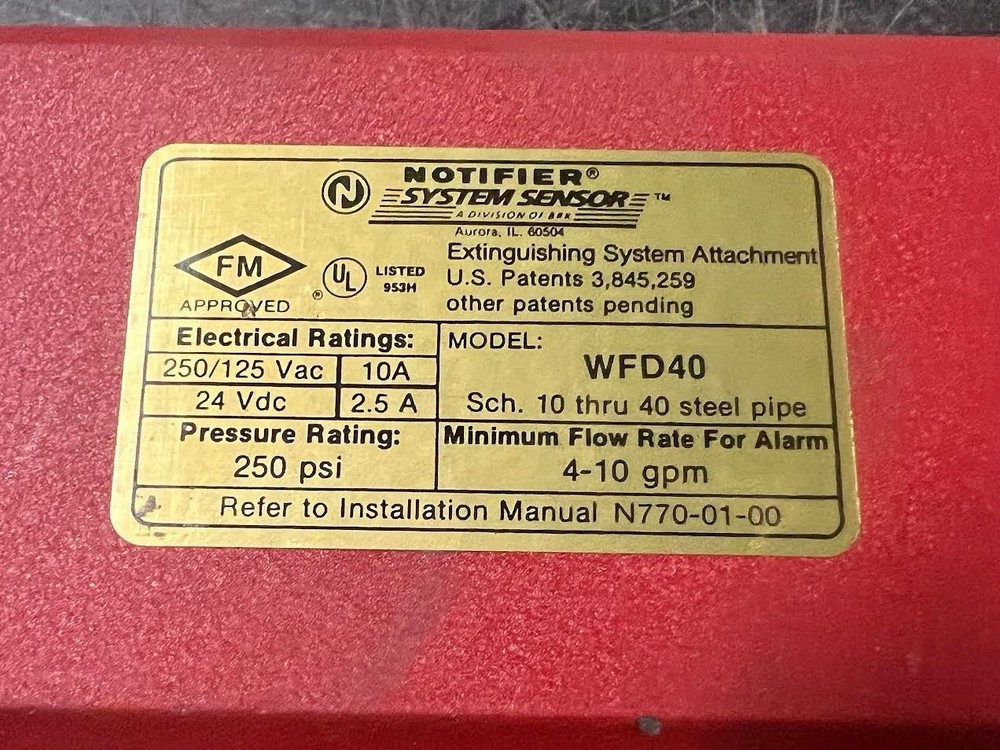 Notifier System Sensor WFD40 Cover Only