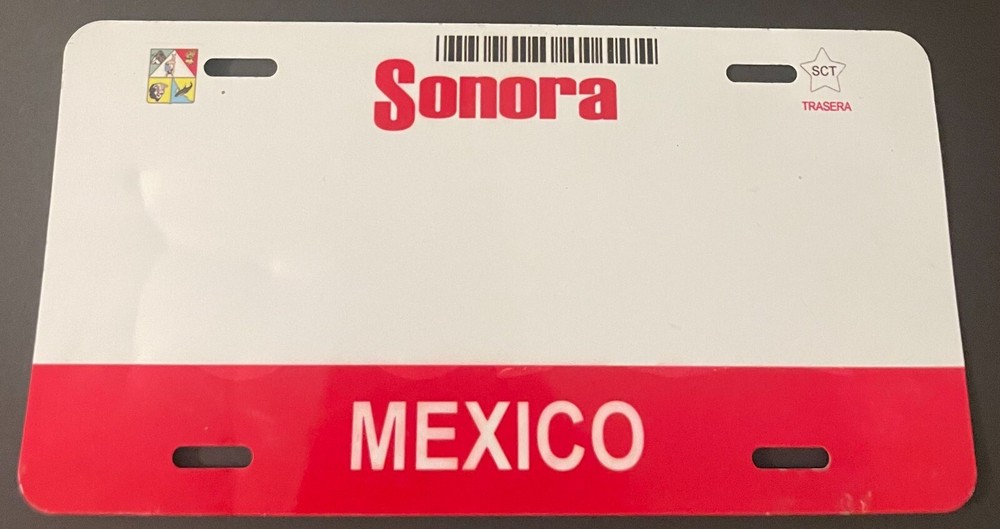 Sonora Mexico Booster License Plate