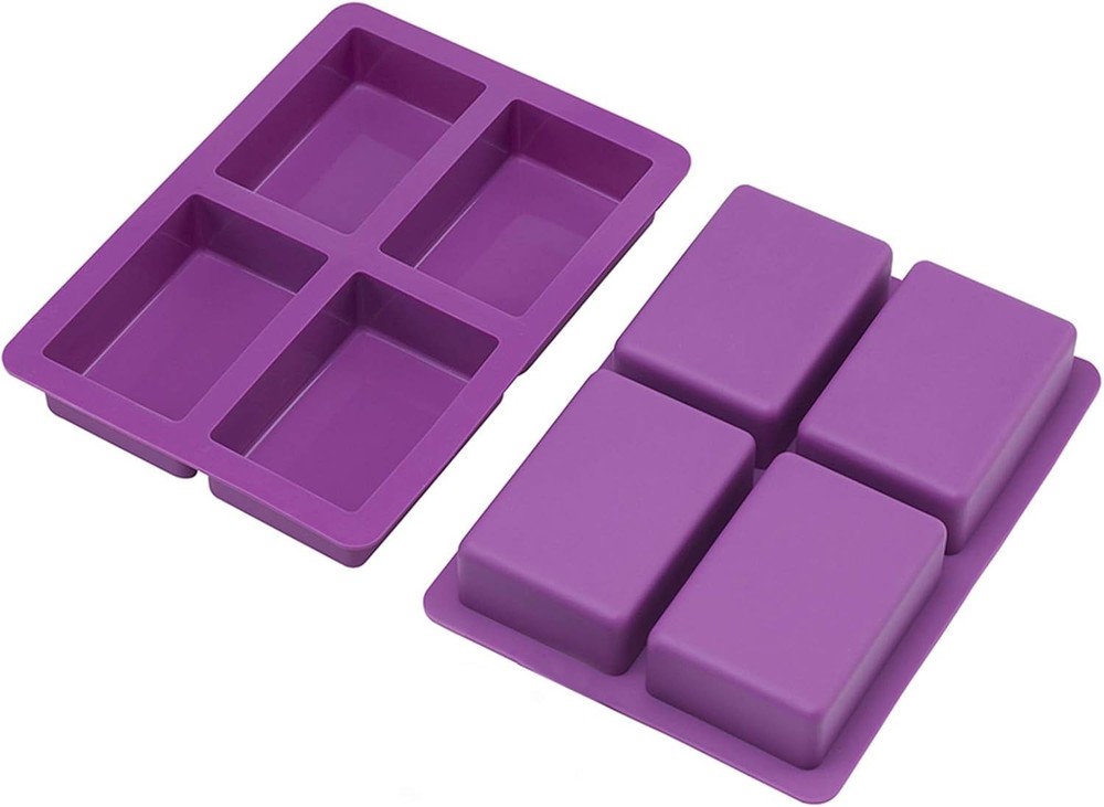 Rectangle Soap Mold 2-Pack: Durable 5oz Silicone Molds for Crafting Luxury Soaps