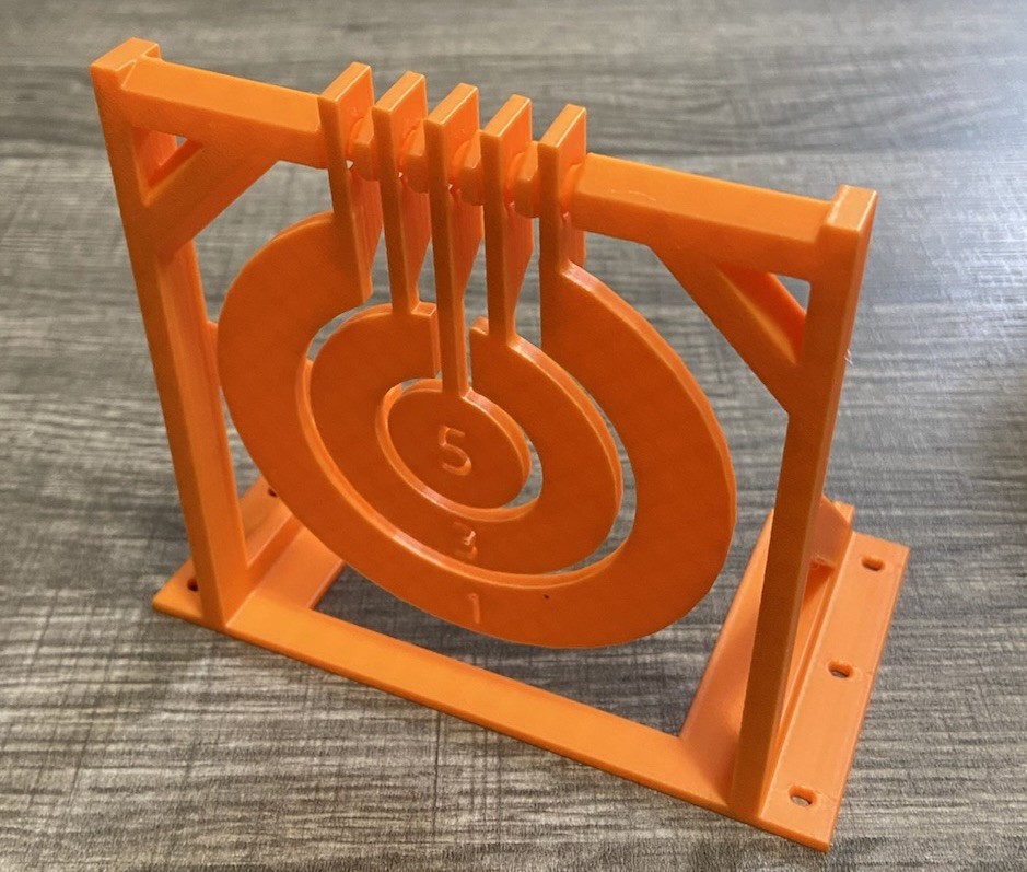 Orange Airsoft/ Nerf Spin-around Target Indoor airsoft target practice Mountable