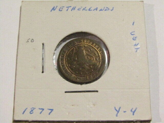 Netherlands 1877 1 Cent Old Coin