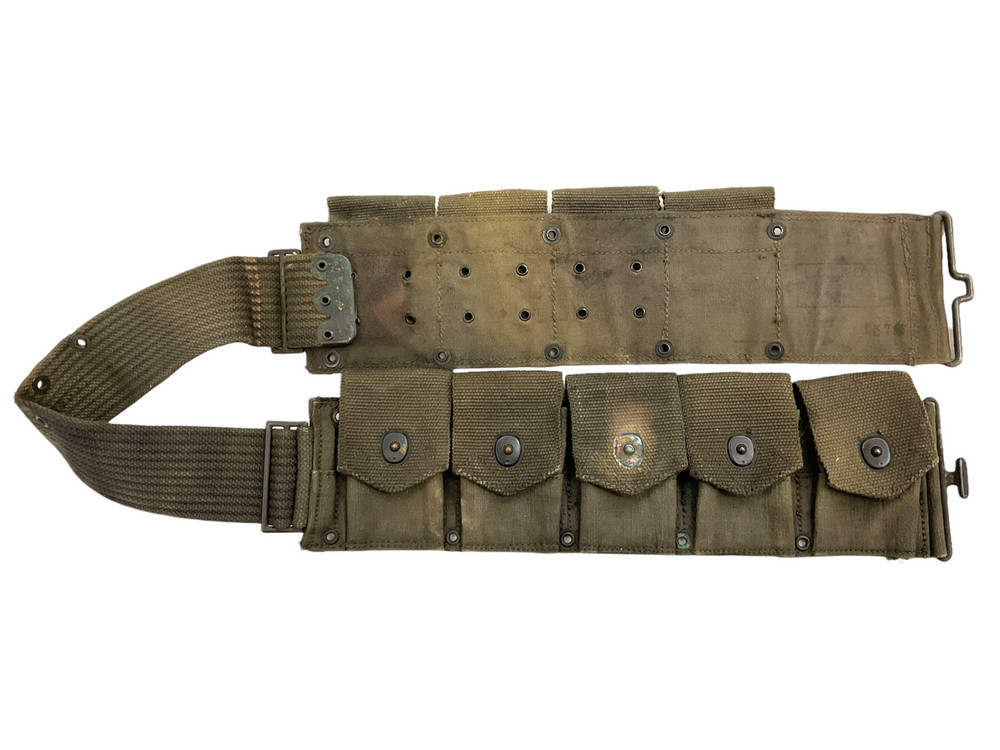 WW1 WW2 US Mounted Pattern M1 Belt 1918 Dated Blackened
