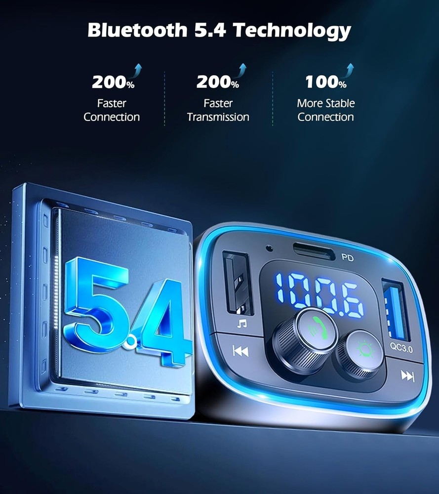 LIHAN USB C Bluetooth 5.4 Car Adapter, Wireless Upgrade Audio System