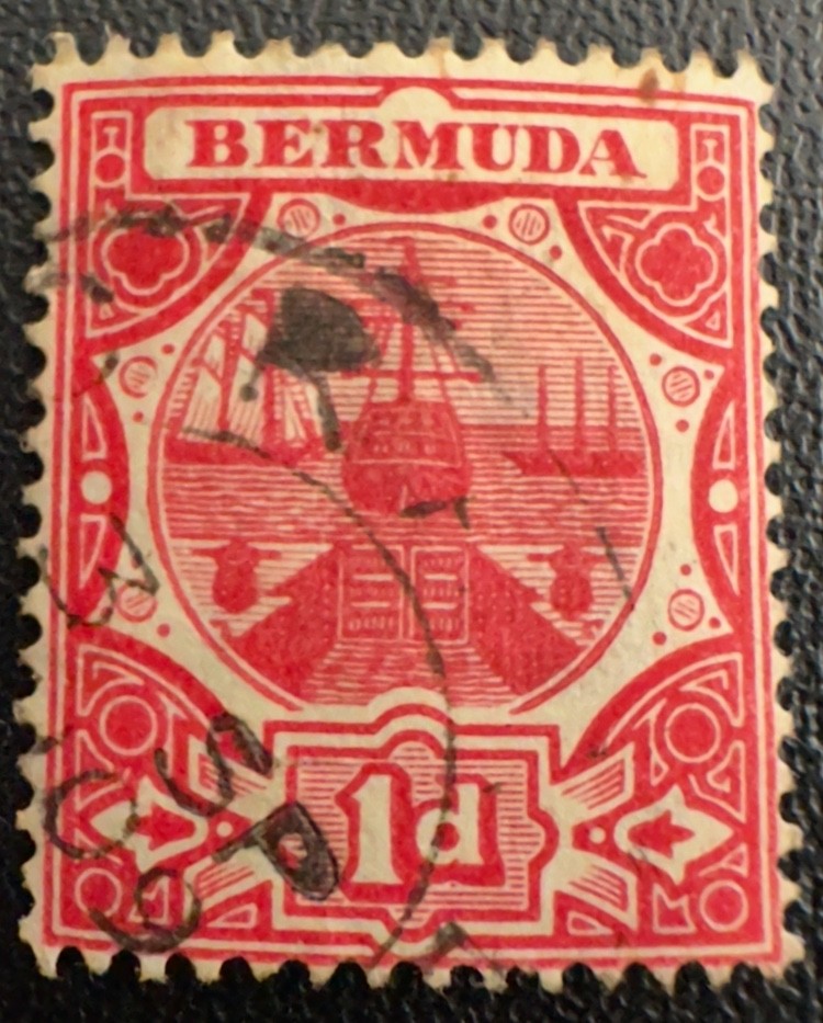 Bermuda Stamp #35 Used 1p Carmine 1908 Issue