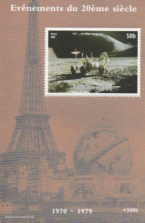 First space buggy on the moon 1998 MNH stamp sheet