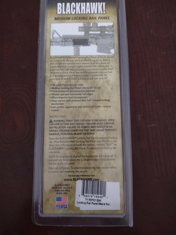 Blackhawk Medium Locking Rail Panel