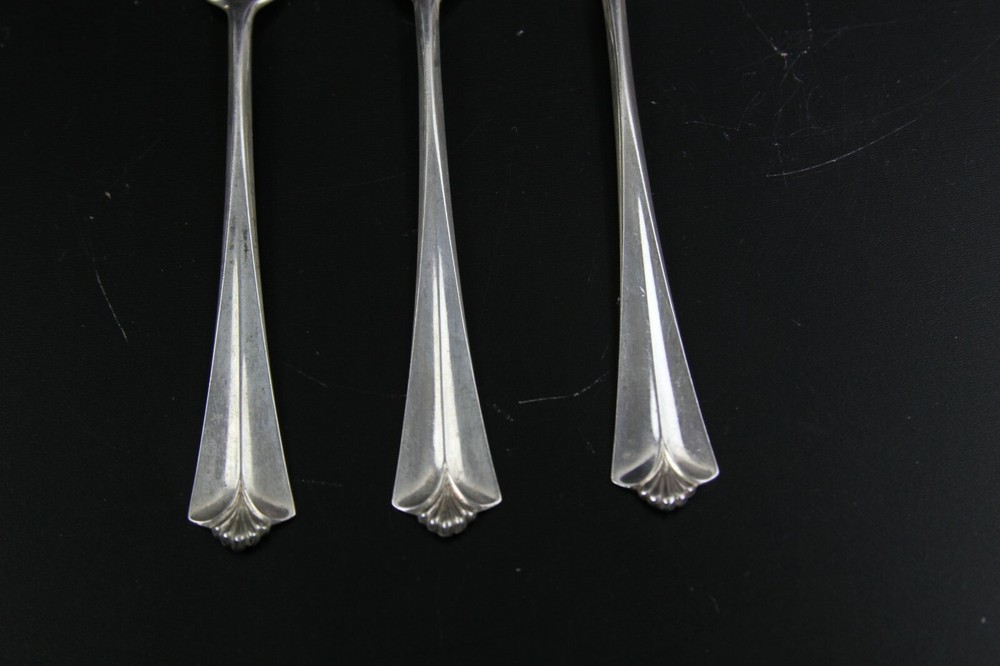 DAVID-ANDERSEN NORWAY 830 SILVER RADHUS PATTERN (5 PIECES) SPOONS & FORKS