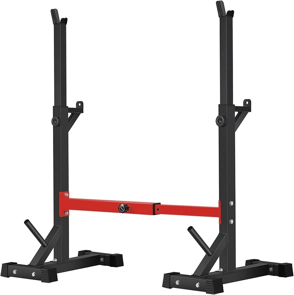 Multi-Functional Squat Rack with 550 lbs Capacity & Adjustable Height 50-57 in