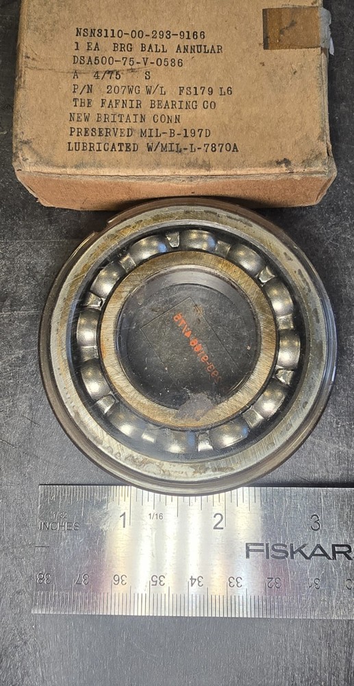 (2) TIMKEN COMPANY BEARING 207WG 3110-00-293-9166