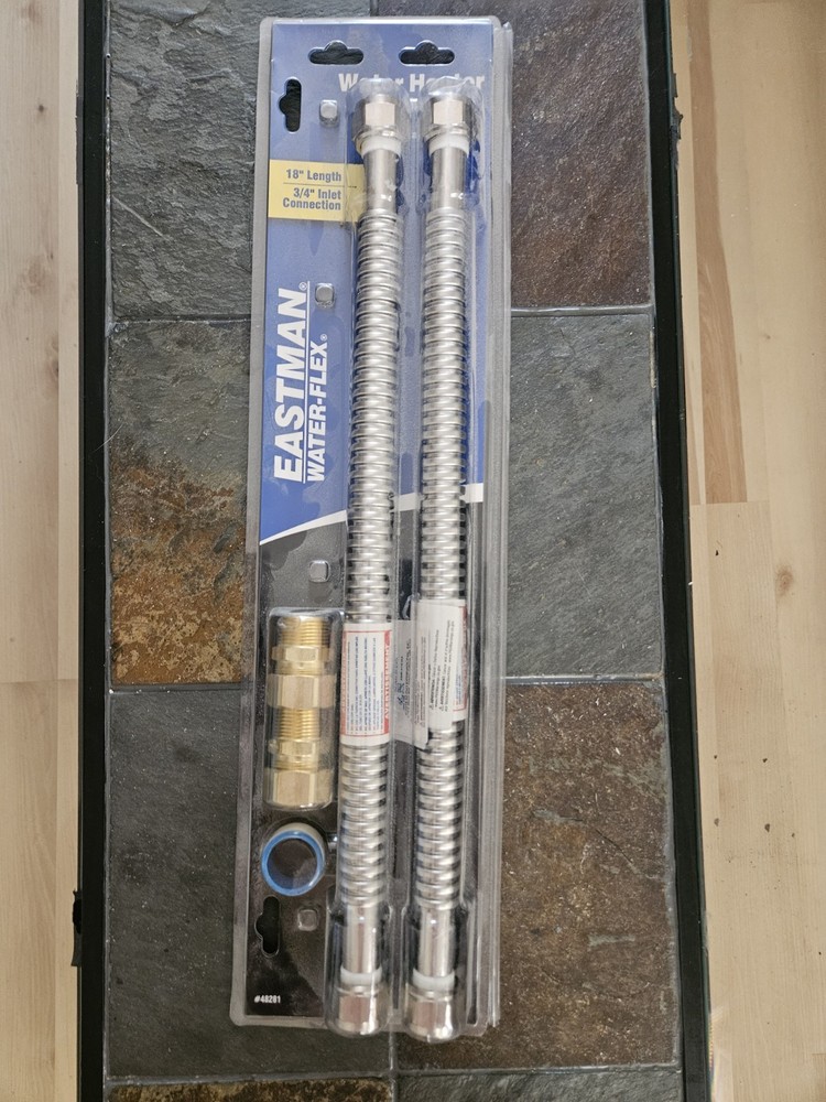 EASTMAN WATER-FLEX WATER HEATER INSTALL KIT 48281 18"L 3/4" INLET