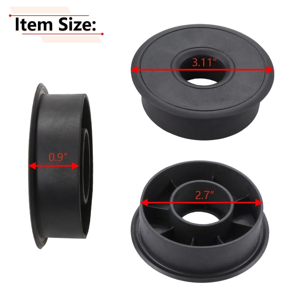 2pcs Center Console Cup Holder Insert Mat 3.11" Deep