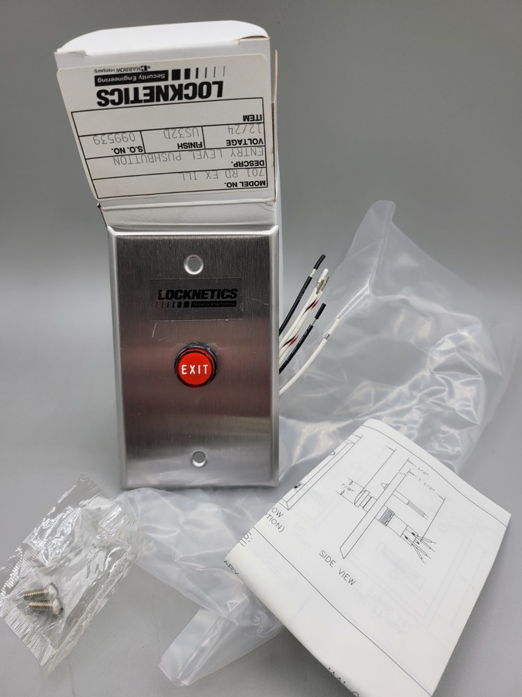New Locknetics 701 RD EX Entry Level Pushbutton Security SS Stainless WallPlate