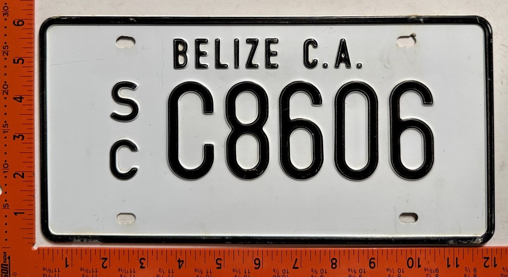 Undated Belize Passenger License plate