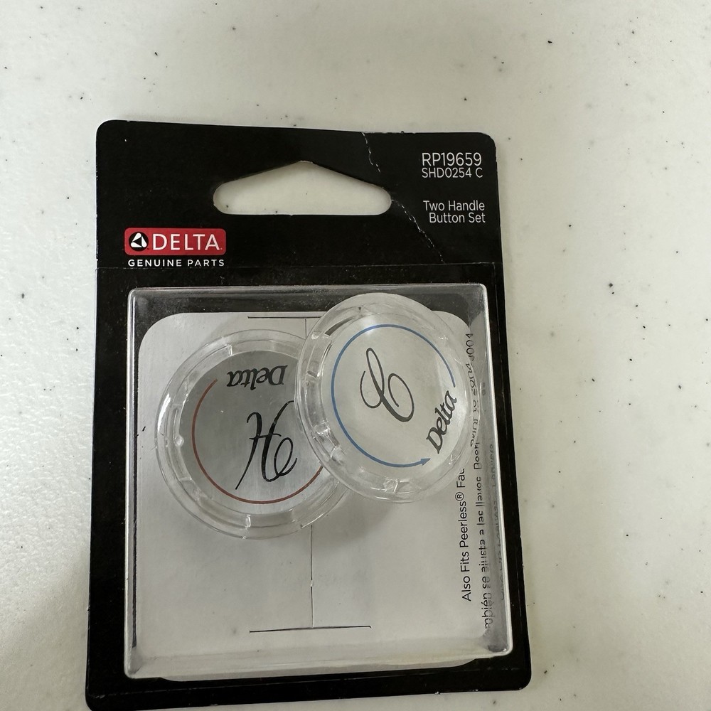 Delta Two Handle Faucet Handle Button Set New