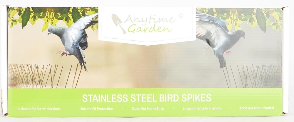 Versatile Stainless Steel Bird Spikes - 10ft Coverage, Effective & Humane