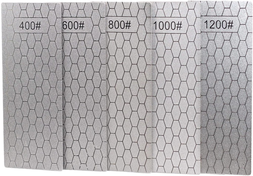 5 Pieces Diamond Sharpening Stone Set,Diamond Lapping Plate Coarse/Medium/Fin...