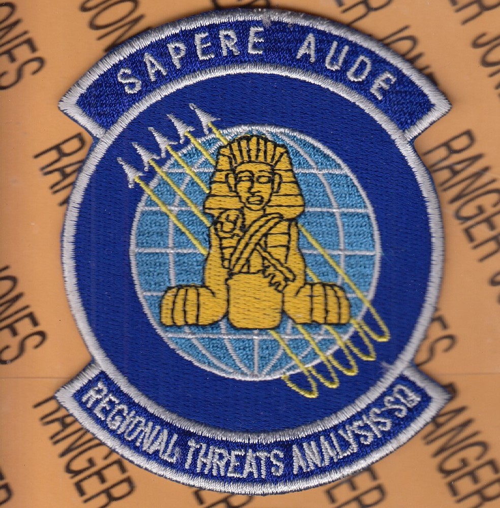 USAF Air Force Regional Threats Analysis Sq RTAS ~3.75" patch c/e