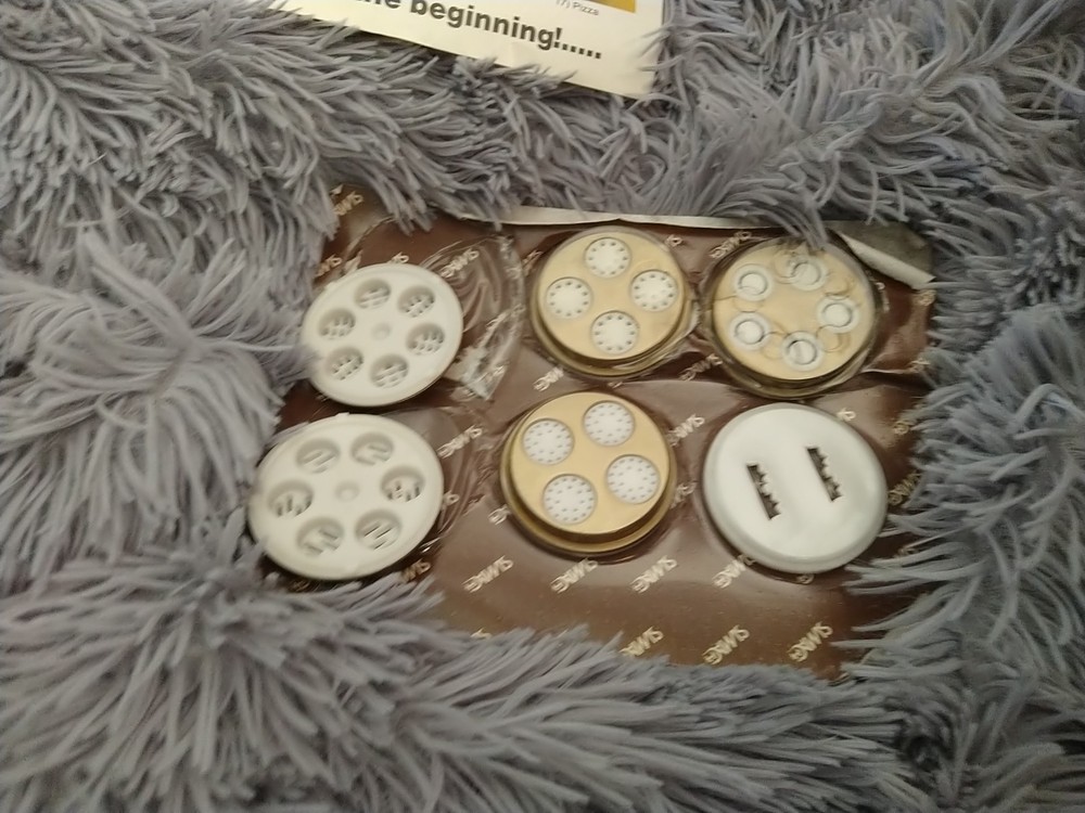 6 Simac Pastamatic Discs Die Plates Pack Lot Set Patterns Sizes Lot