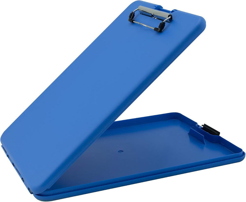Saunders Blue Slimmate Plastic Storage Clipboard – Light Weight, Polypropylene C