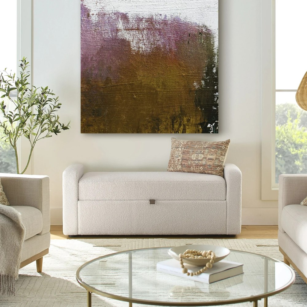 Modern Bohemian Springwood 55.12" Storage Bench