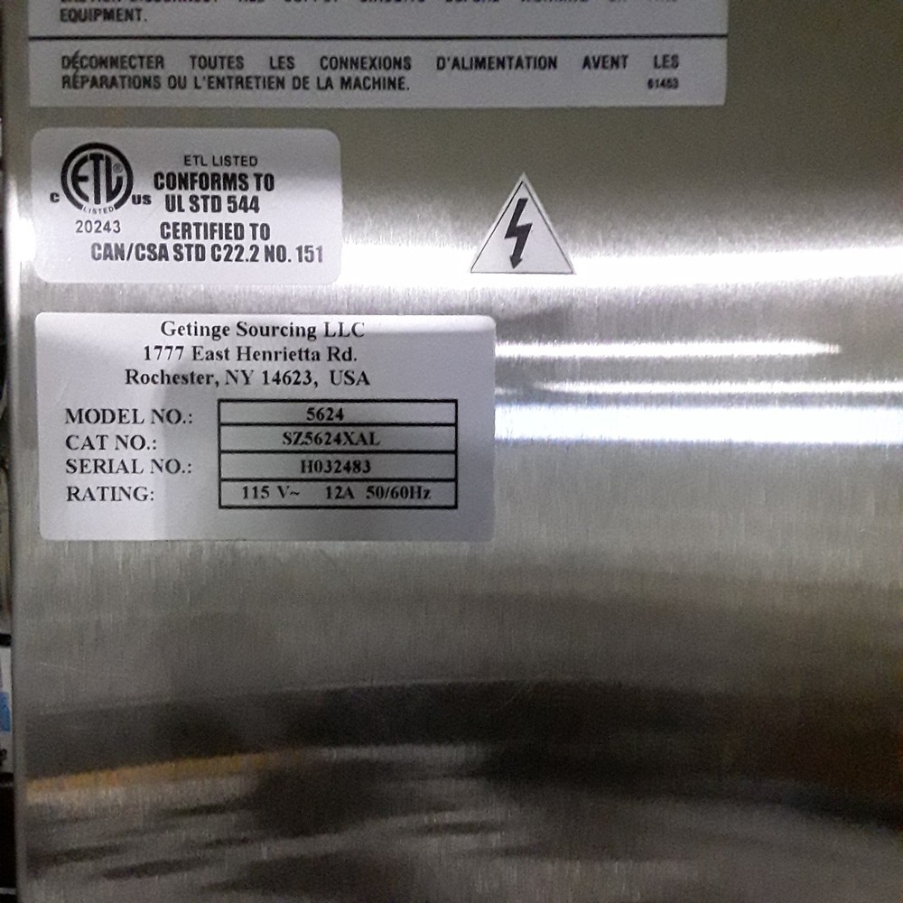 Getinge 5624 Warming Cabinet