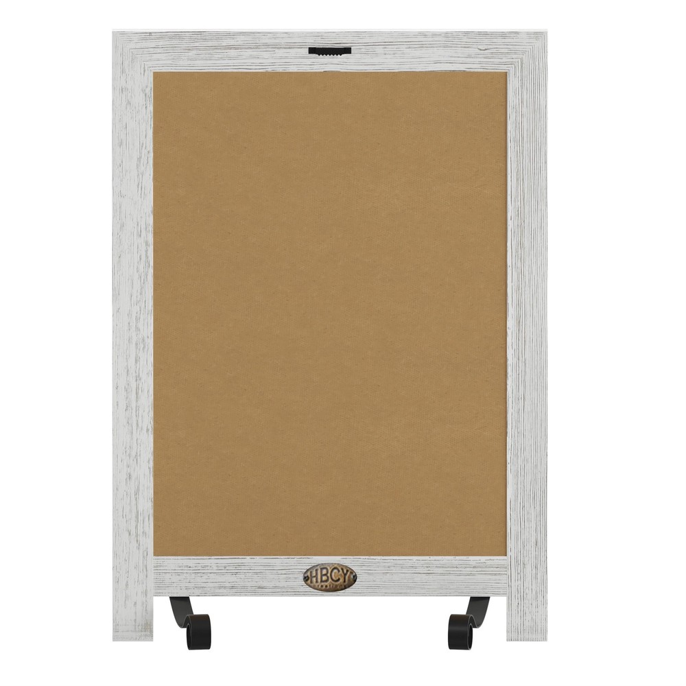 10 Pack 12" x 17" Tabletop or Wall Mount Magnetic Chalkboards - Whitewashed