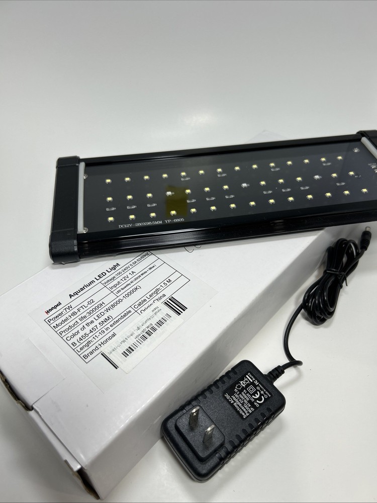Honpal Aquarium LED Light, 2 Modes, 12”