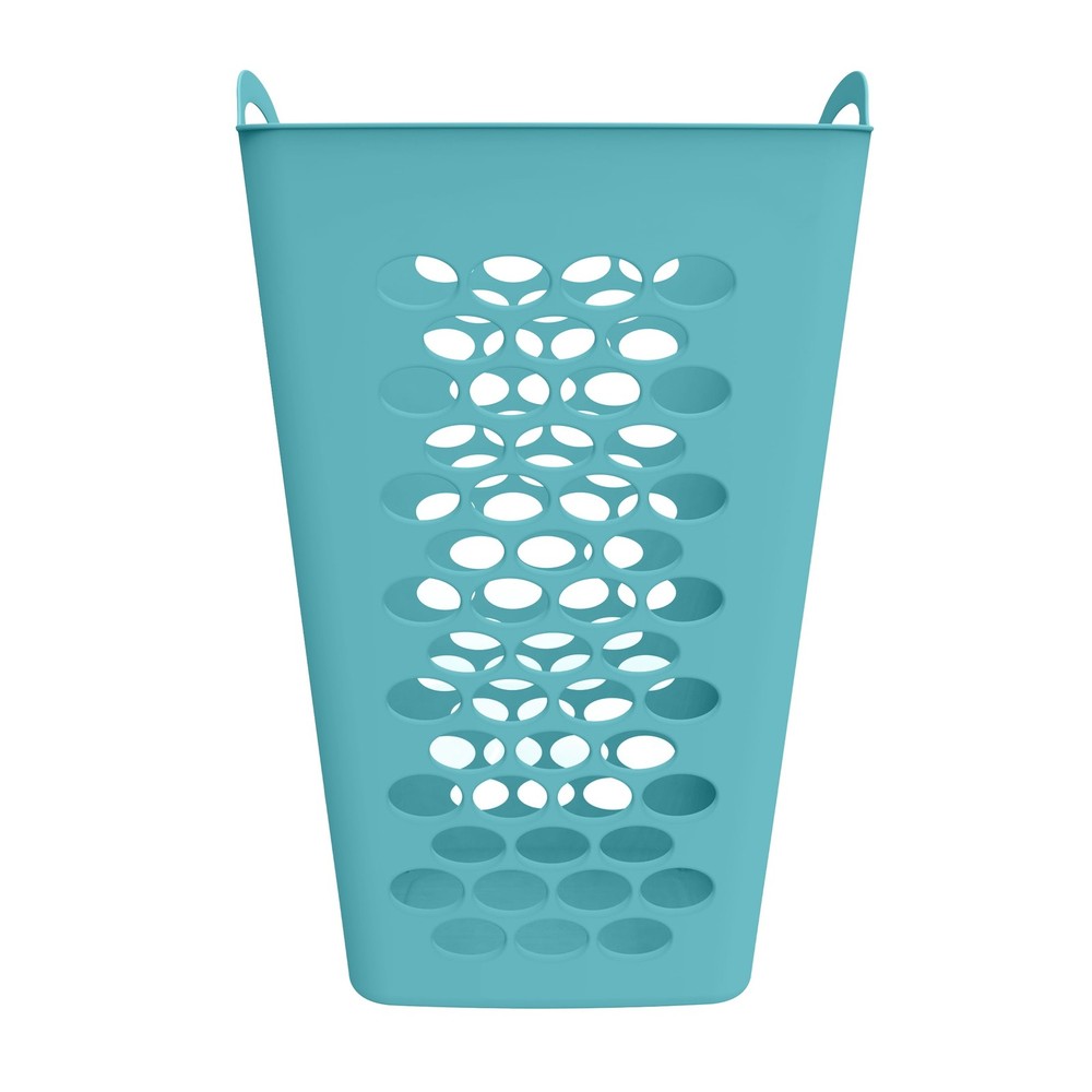 2 Bushel Flexible Square Laundry Hamper Durable Construction Laundry Box Teal