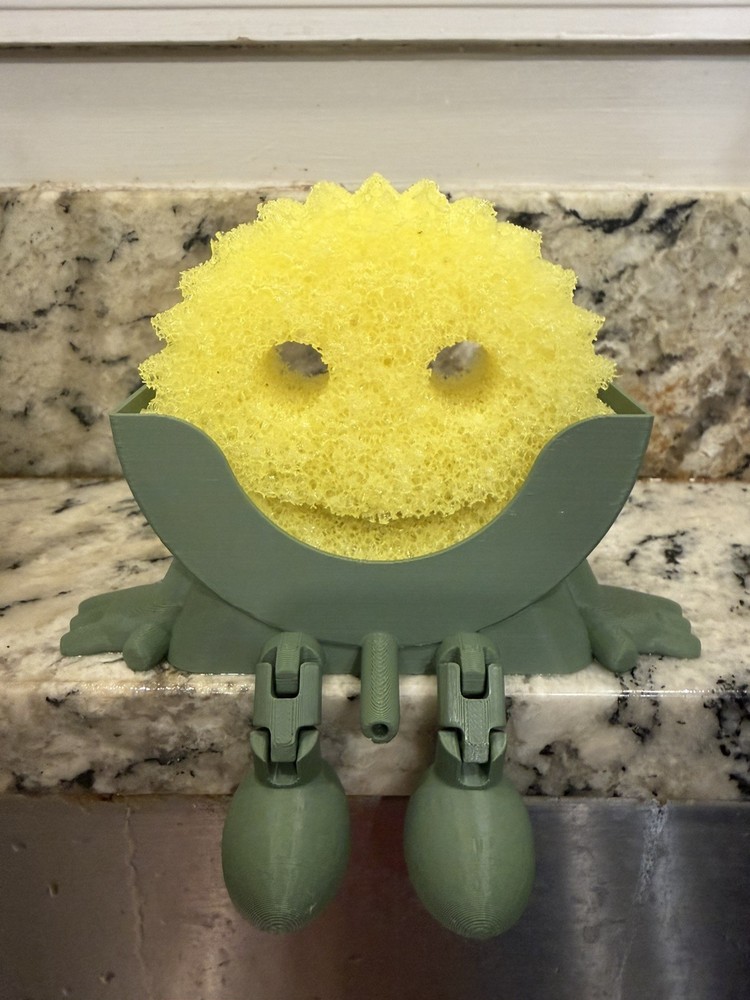 Articulating Scrub Daddy Holder | 3D-Printed Sink Accessory | Fun Kitchen Decor