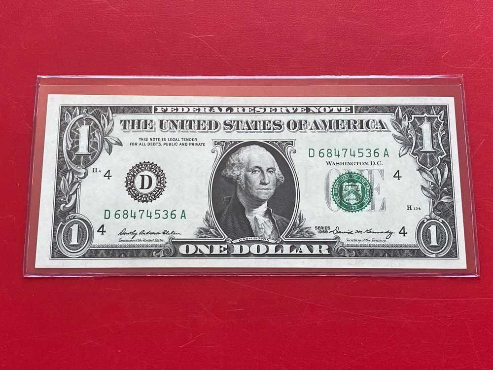 1969 $1 DOLLAR BILL ( CLEVELAND D ) UNCIRCULATED