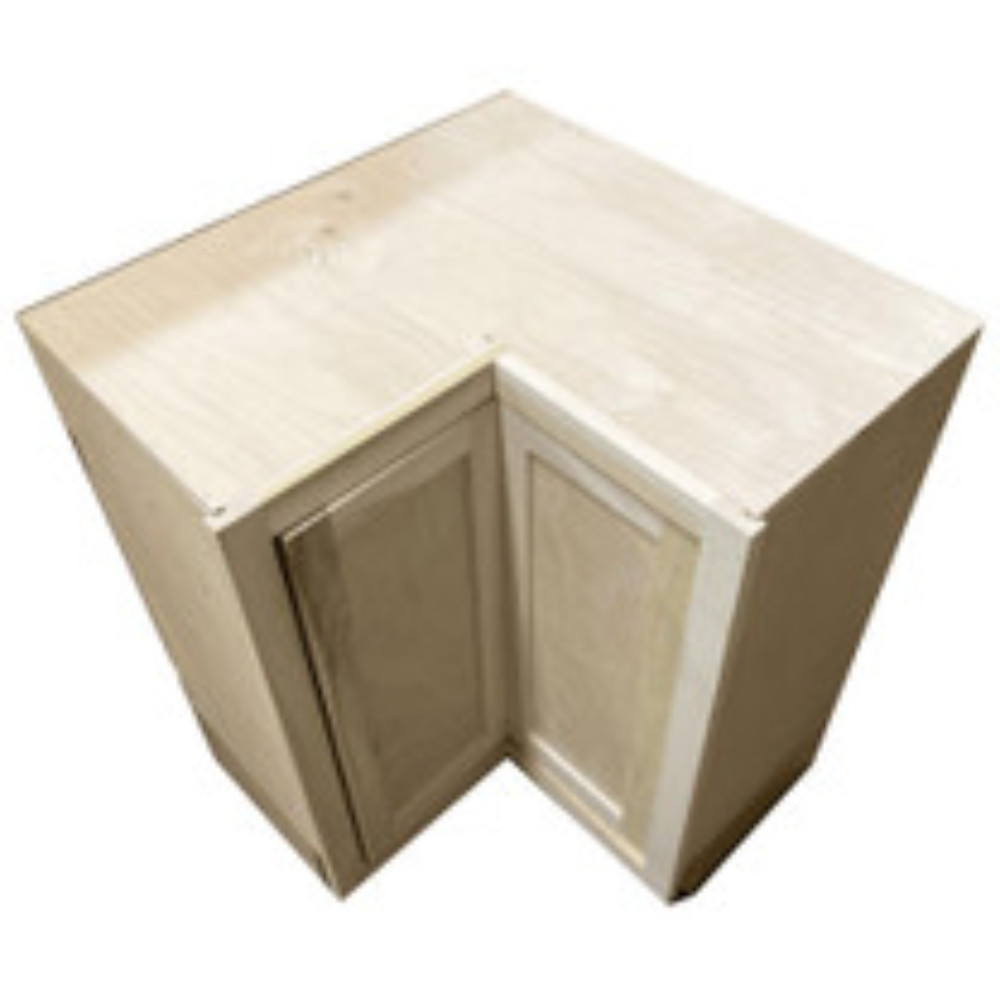 Kitchen Corner Base Cabinet w Lazy Susan | Unfinished Poplar | Shaker Style